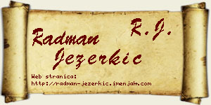 Radman Jezerkić vizit kartica